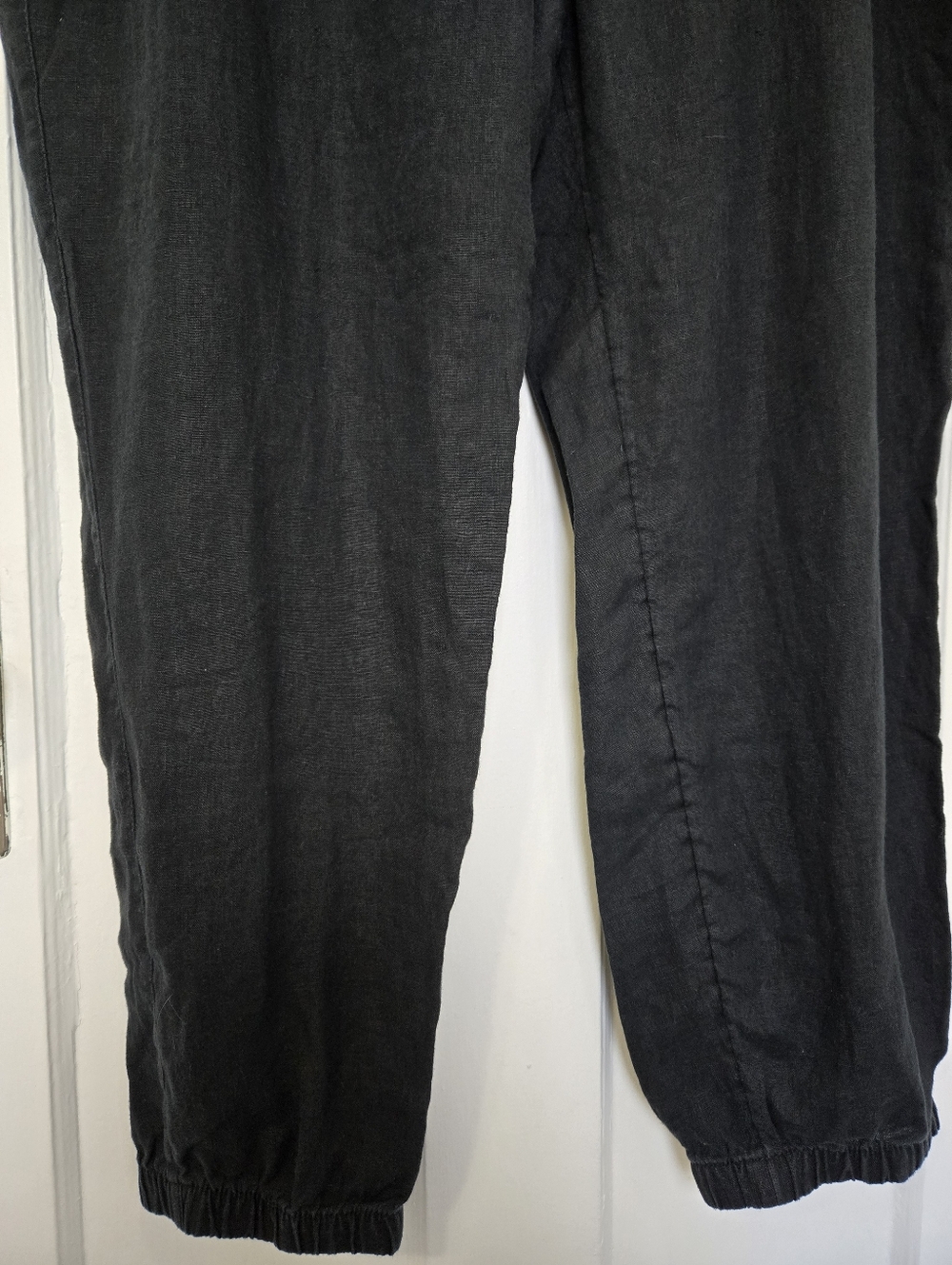 Athleta Women's Retreat Linen Jogger Pant Black Size XL Coastal Minimalist Beach - Picture 5 of 9